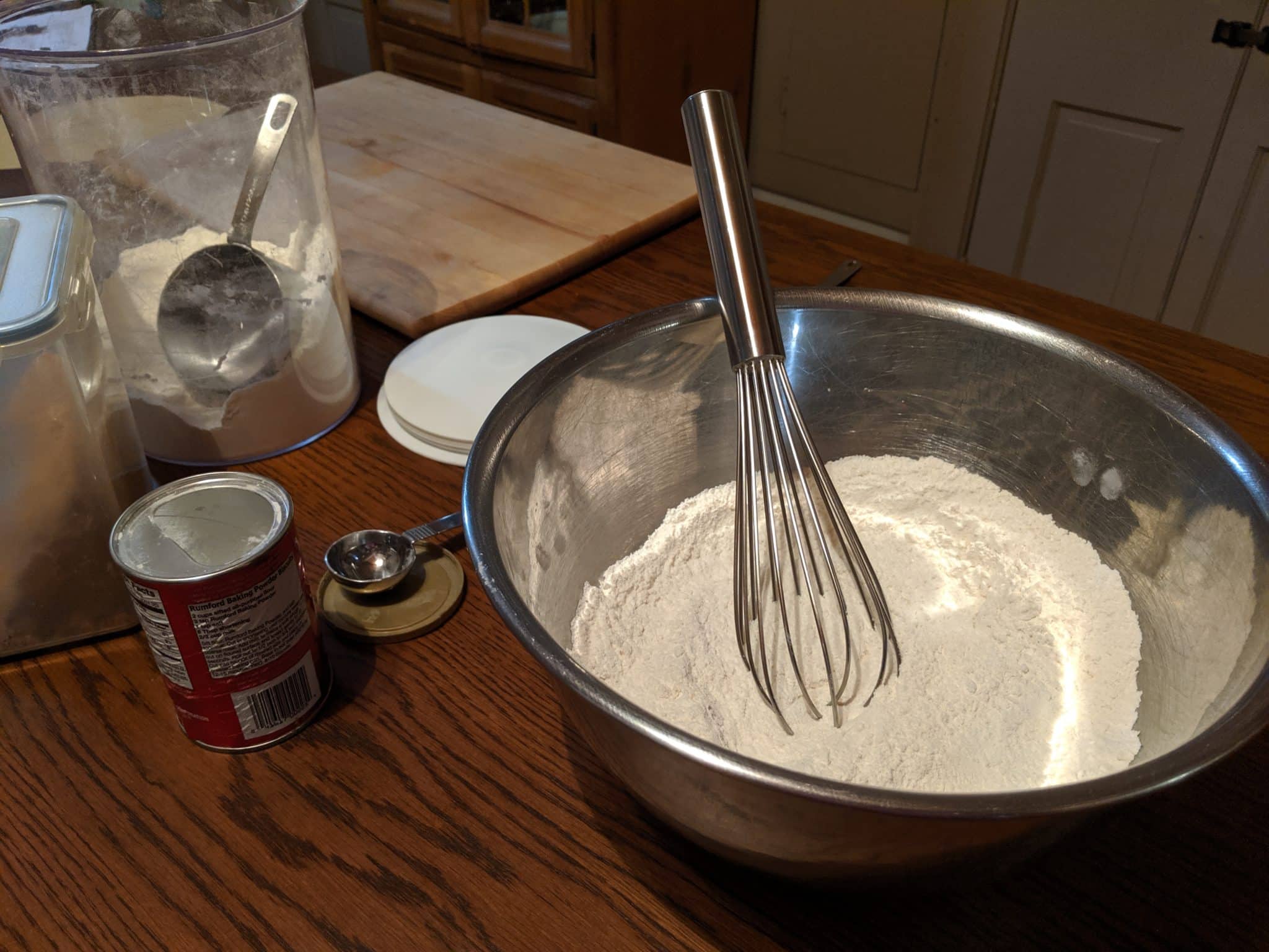 dry ingredients in a mixing bowl