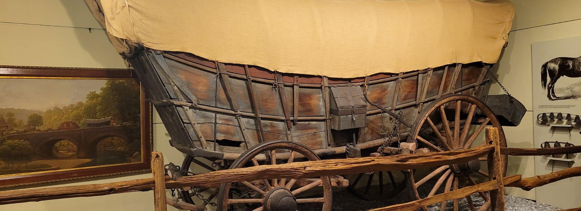 Conestoga wagon on display at the Pennsylvania State Museum