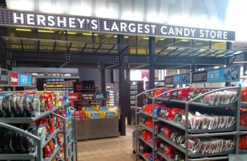 A large candy store full of chocolates and candy